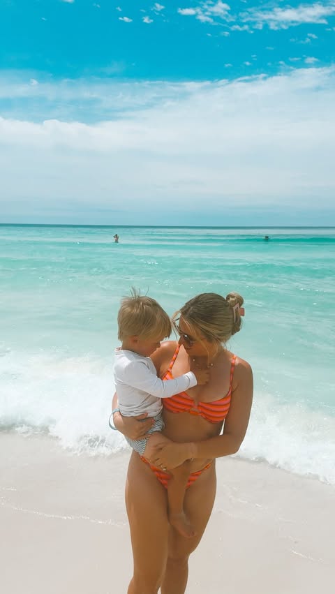 Instagram post by @haven.presley for Caden Lane. Caption reads: [...] summer + beach ready at @cadenlane !! these....