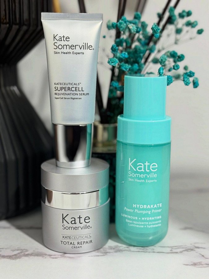 Instagram post by @ugc.with.taiba for Kate Somerville. Caption reads: [...] lifted, supercharged skin thanks to my Kate....