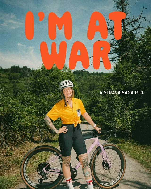 Instagram post by @_jessicastrange for Strava. Caption reads: Thanks a lot, @strava 😒 #ad #stravapartner This....
