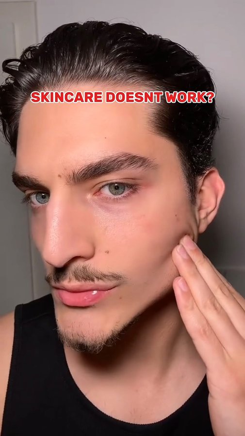 Instagram post by @adixovic for Douxds. Caption reads: how douxds facebrush helped fixing my skin and....