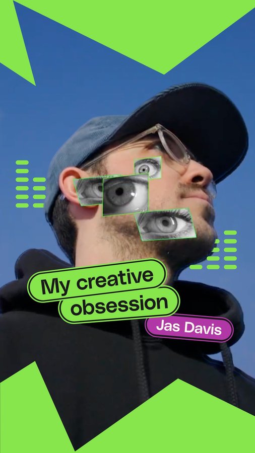 Instagram post by @jas for Envato. Caption reads: [...] and pairing it with epic visuals from....