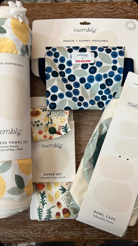 Instagram post by @simplybakings for Esembly Baby. Caption reads: Not a zero-waste kitchen. Just fewer trash....