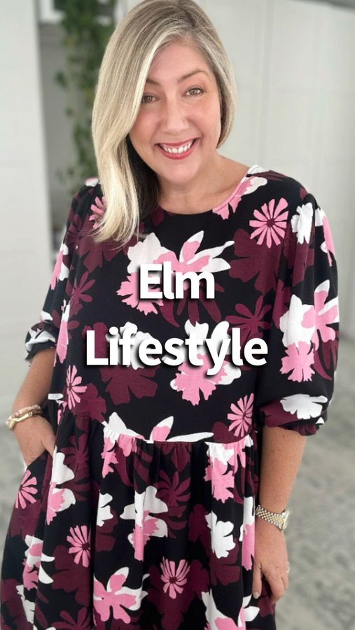 Instagram post by an influencer for Elm Lifestyle. Caption reads: @elmlifestyle | Sizes 6 - 22 | Giveaway [...].