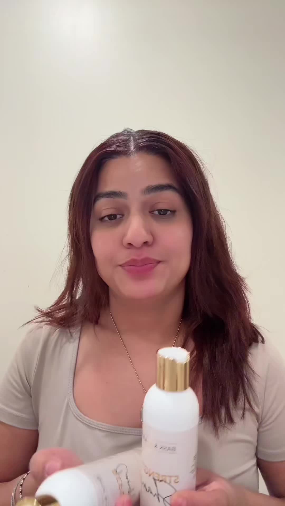 TikTok post by @happylife_536 for Bask & Lather Co. Caption reads: This hair care bundle is just a blessing to me. It....