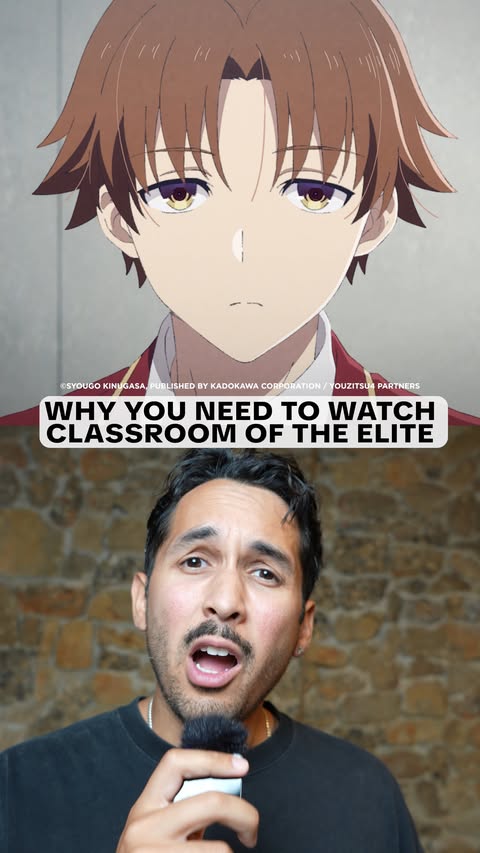 Instagram post by @supersickanime for Crunchyroll. Caption reads: [...] of the Classroom of the Elite is on....