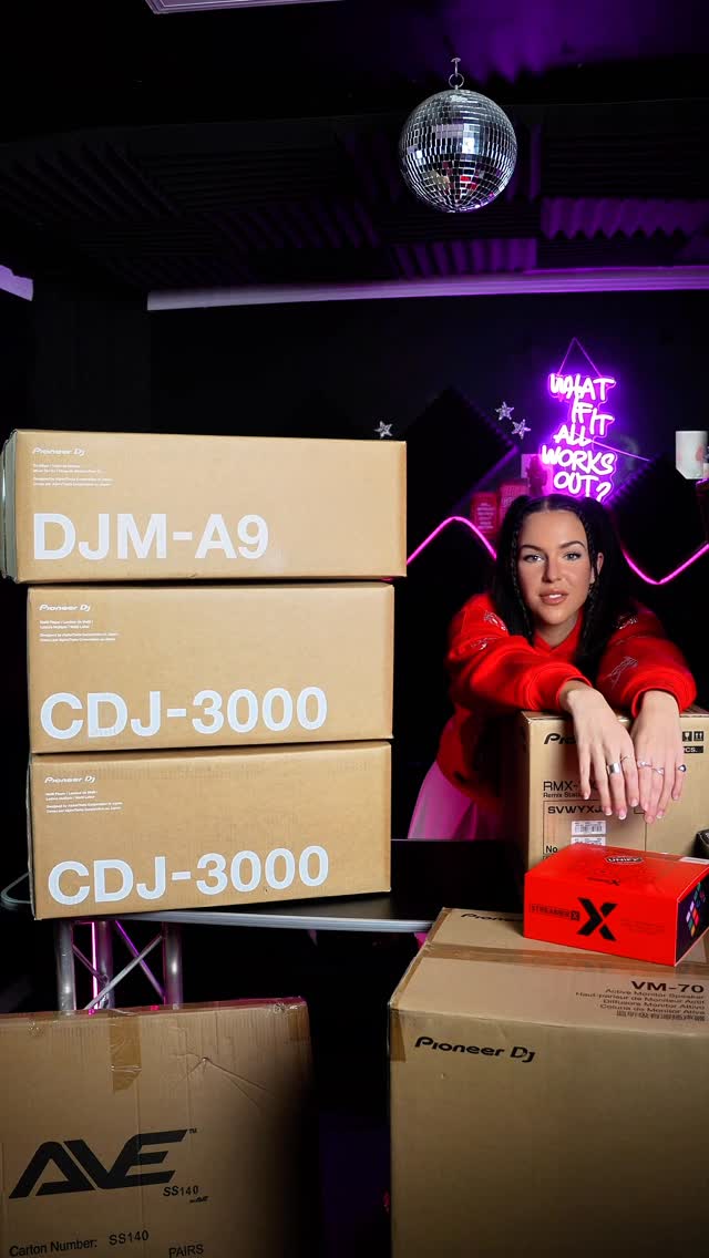 Instagram post by @coco.bevan for Shure. Caption reads: My dream setup (& more! 🎁) from @pioneerdjaus &....