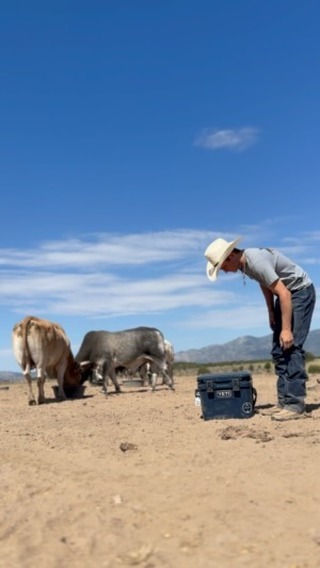 Instagram post by @officialstetsonwright for Ranch Fuel. Caption reads: [...] is the only cooler I trust to keep my....