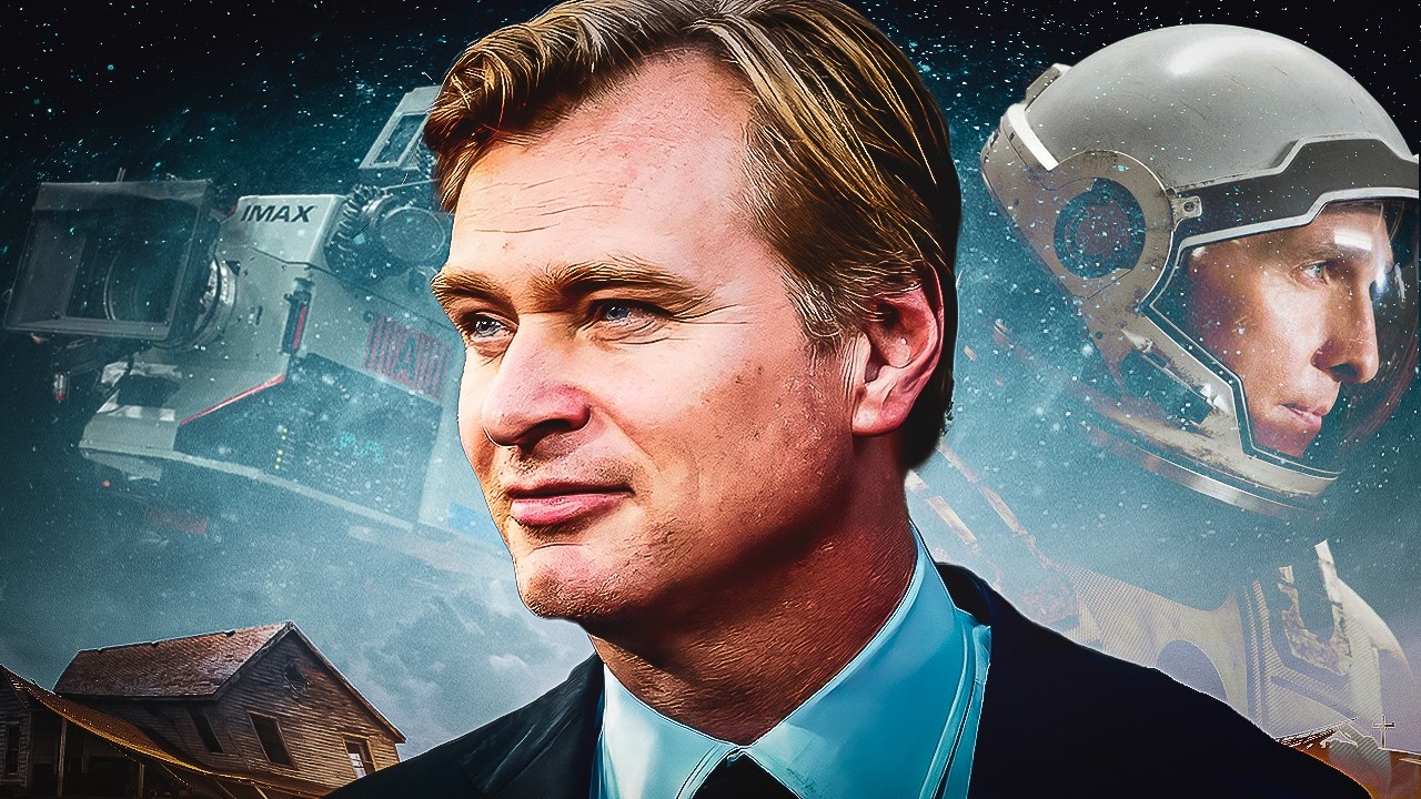 YouTube post by @FrameVoyager for FilmConvert. Caption reads: The INSANE IMAX Production of INTERSTELLAR (2014).