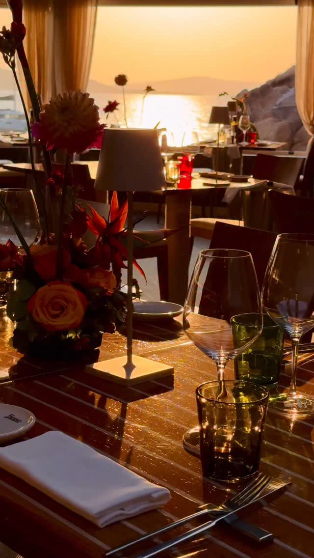 Instagram post by @phibeachofficial for Herno. Caption reads: Elevated moments and golden light 🌅
As the sun....