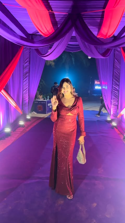 Instagram post by @paayalicious for Blue Heaven Cosmetics. Caption reads: Not your usual year-end party… Zepto really went....