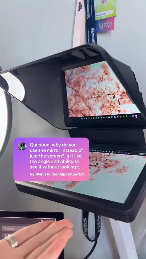 Instagram post by @lexilemonhead for Elgato. Caption reads: [...] MORE of your Prompter questions!....