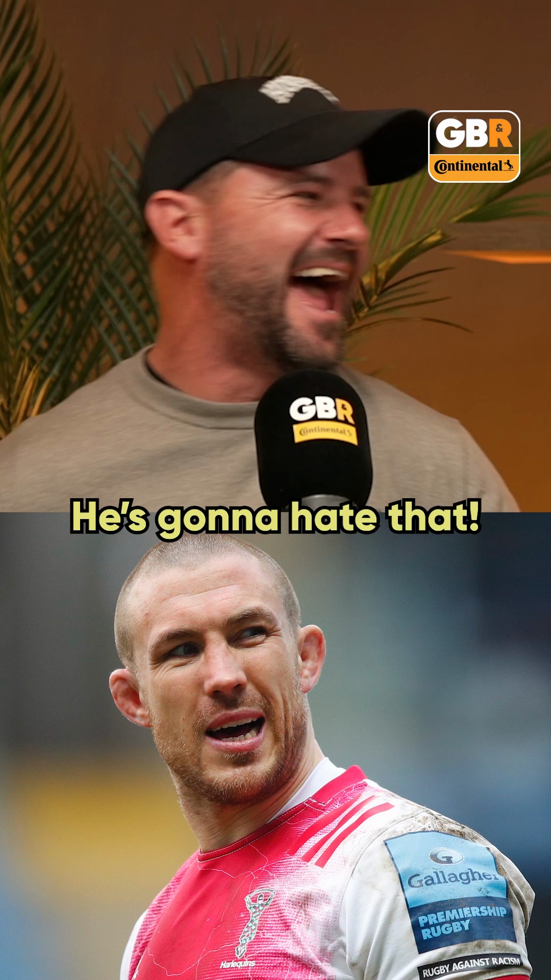 Instagram post by @nick10evans for The Good, The Bad & The Rugby. Caption reads: Look away now, Mike Brown! 😬 

Nick Evans takes....