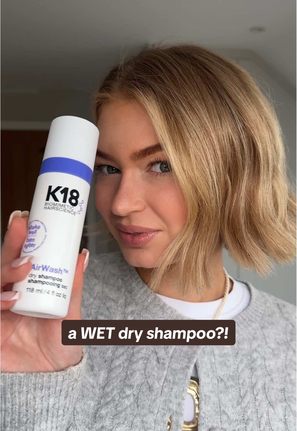 TikTok post by @lillianmaii for K18 Hair. Caption reads: [...] by the end of the week! I’ve found @K18 Hair....