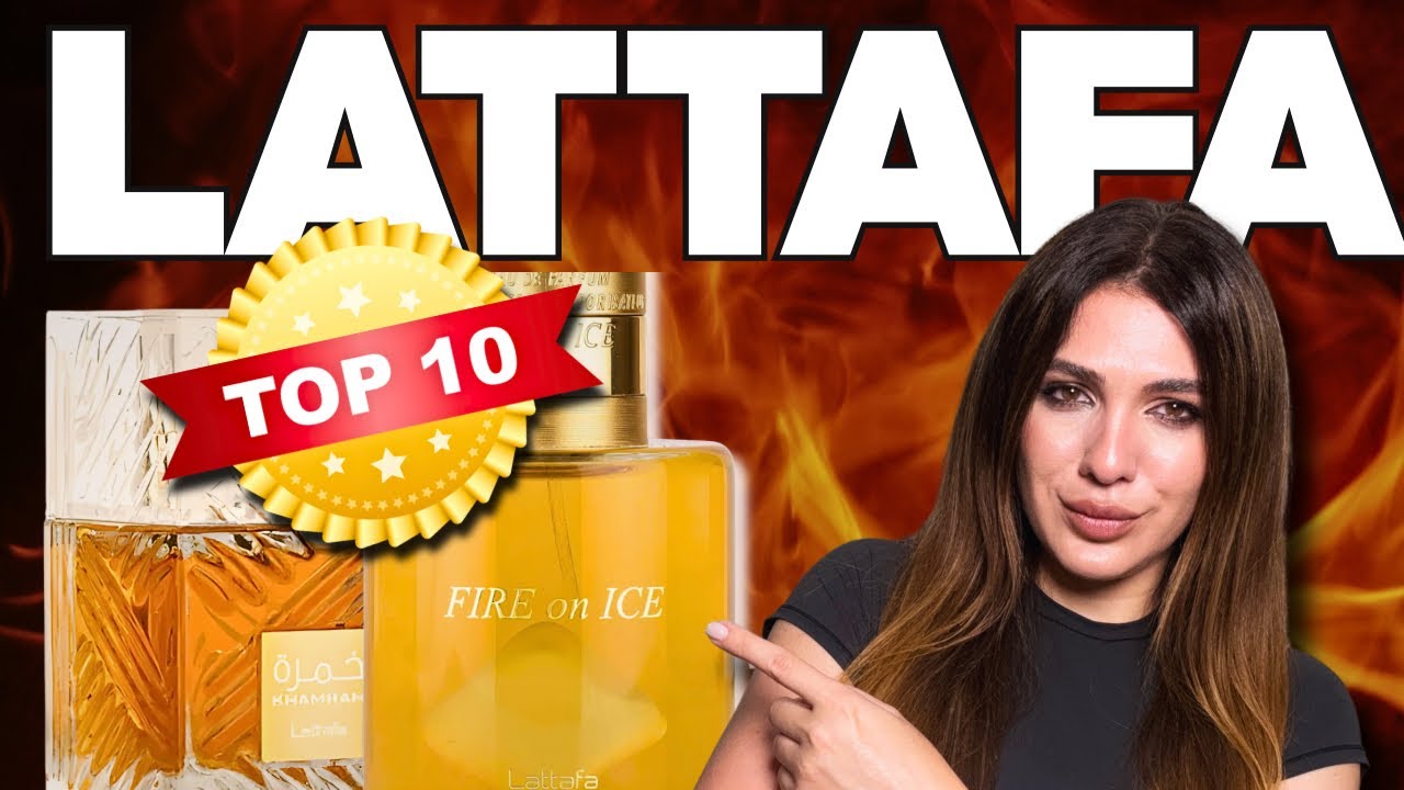 YouTube post by @IamNoelle for Carner Barcelona. Caption reads: Top 10 Best Lattafa Fragrances 2025 🔥 | Long....