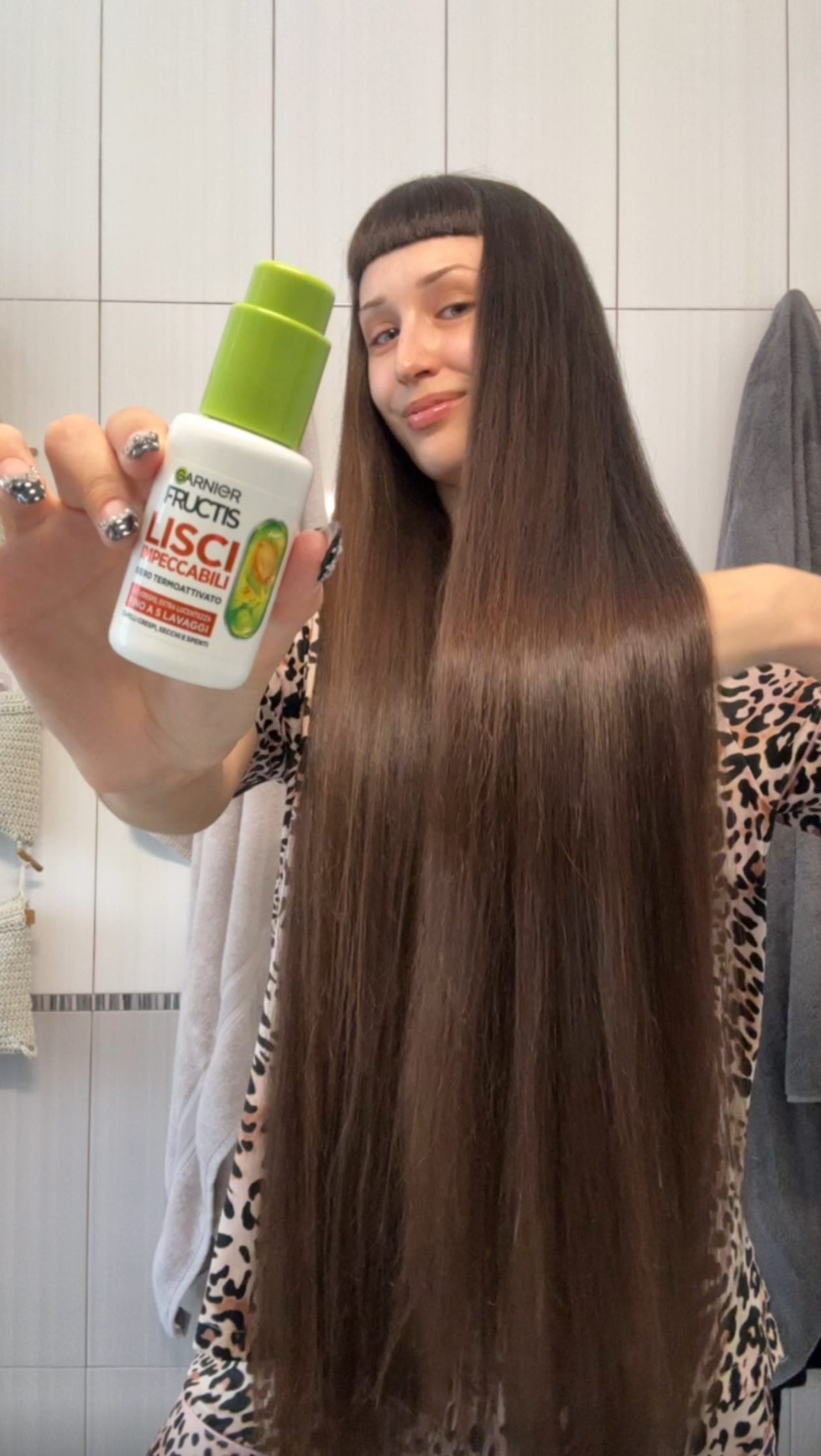 Instagram post by @varyaren for Garnier. Caption reads: ✨ Forse il Dio dei capelli giapponese ha esaudito....