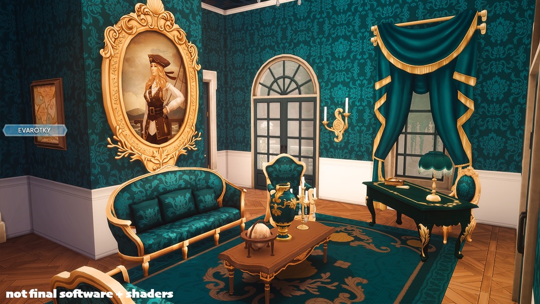 Instagram post by @evarotky_yt for Electronic Arts. Caption reads: I’m so excited to finally share the interiors of....