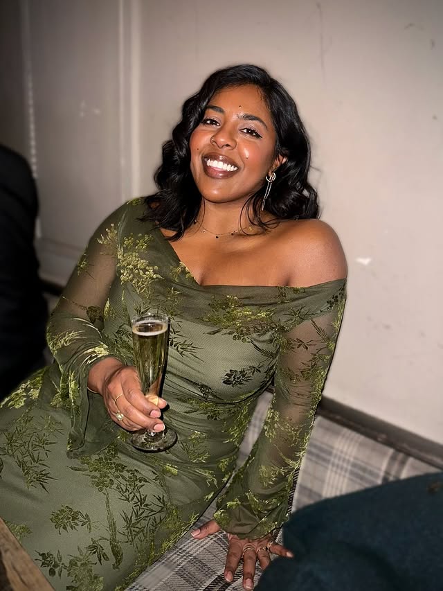 Instagram post by @divyabala for Nuuly. Caption reads: [...] of our dresses are rented with....