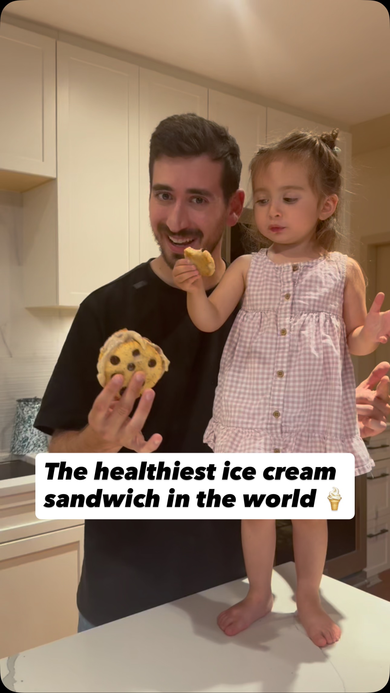 Instagram post by @gfbeef for NAKED nutrition. Caption reads: Recipe ⬇️ healthiest ice cream sandwich....