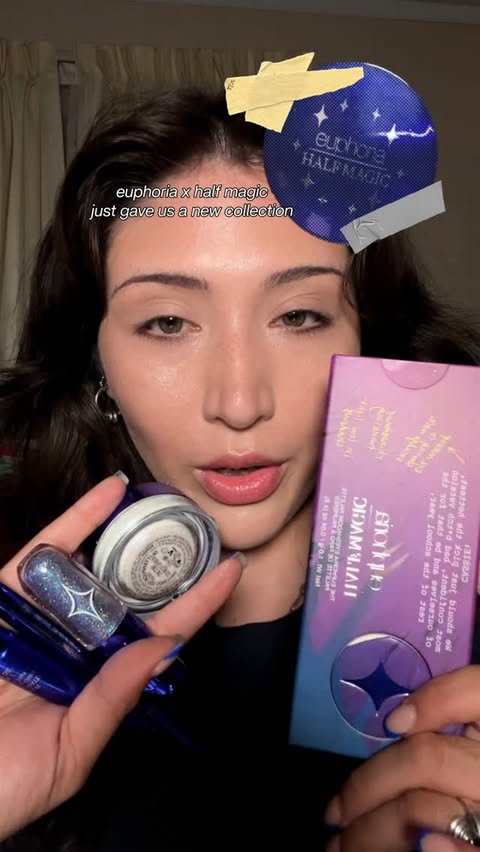 Instagram post by @esantoinette for HALF MAGIC. Caption reads: @halfmagicbeauty teamed up with our favorite show....