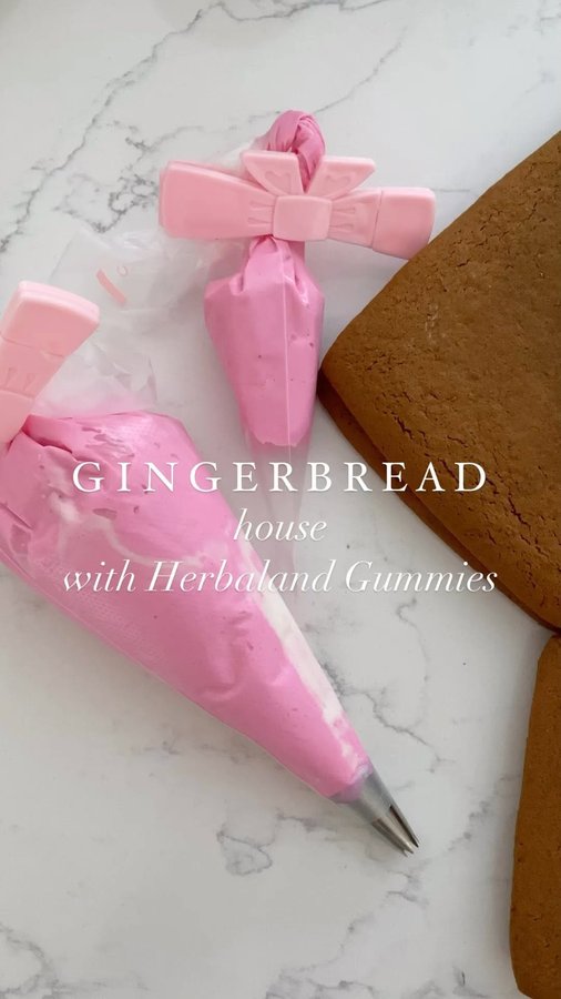 Instagram post by @the.cake.mama for Herbaland. Caption reads: Tis the season to be sweet! 🎅🏽🎄 With....