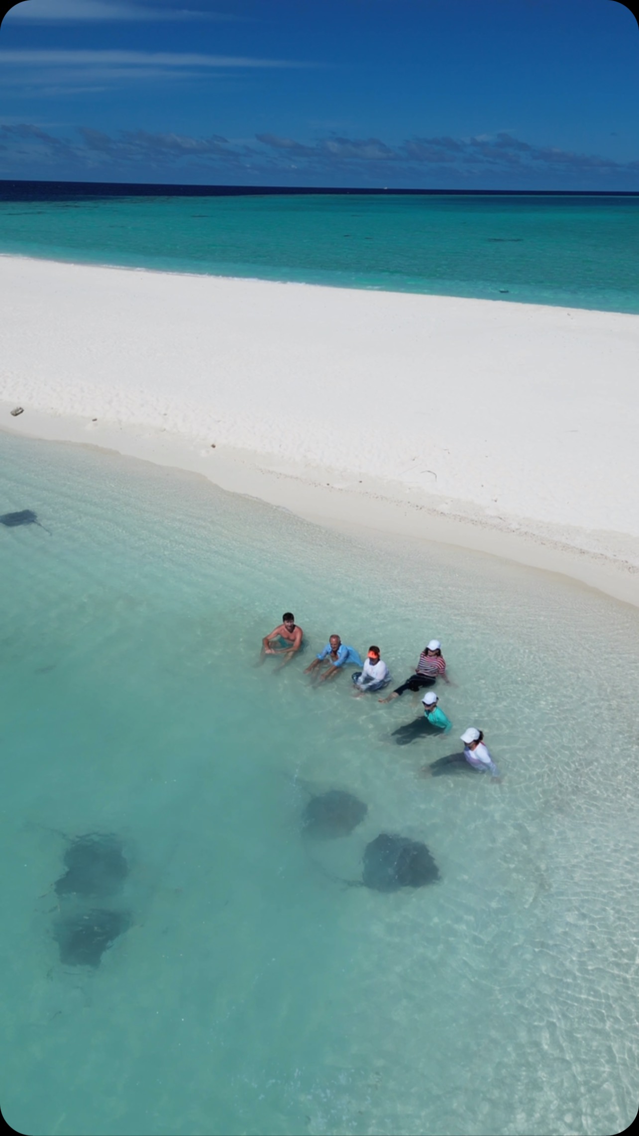 Instagram post by @maldivestribes for Visit Maldives. Caption reads: Family and friends adventure 🏖️🏝️🌊.