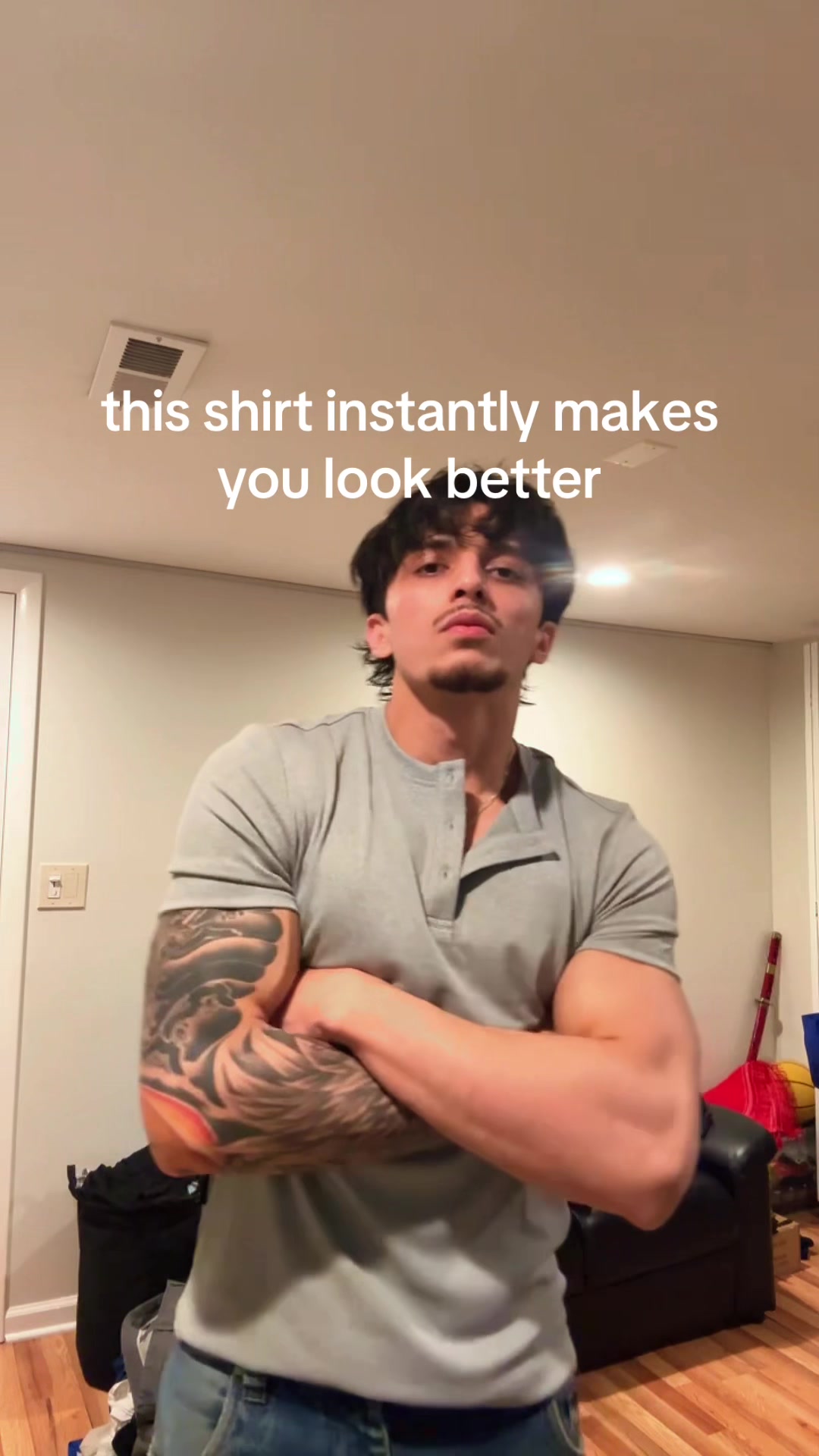 TikTok post by @z06qlain for JMIERR. Caption reads: [...] height and weight for a size reference....