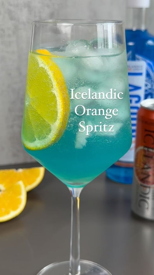 Instagram post by @drinkswithdanica for Icelandic Glacial. Caption reads: It’s National Spritz Day, and we’re celebrating....