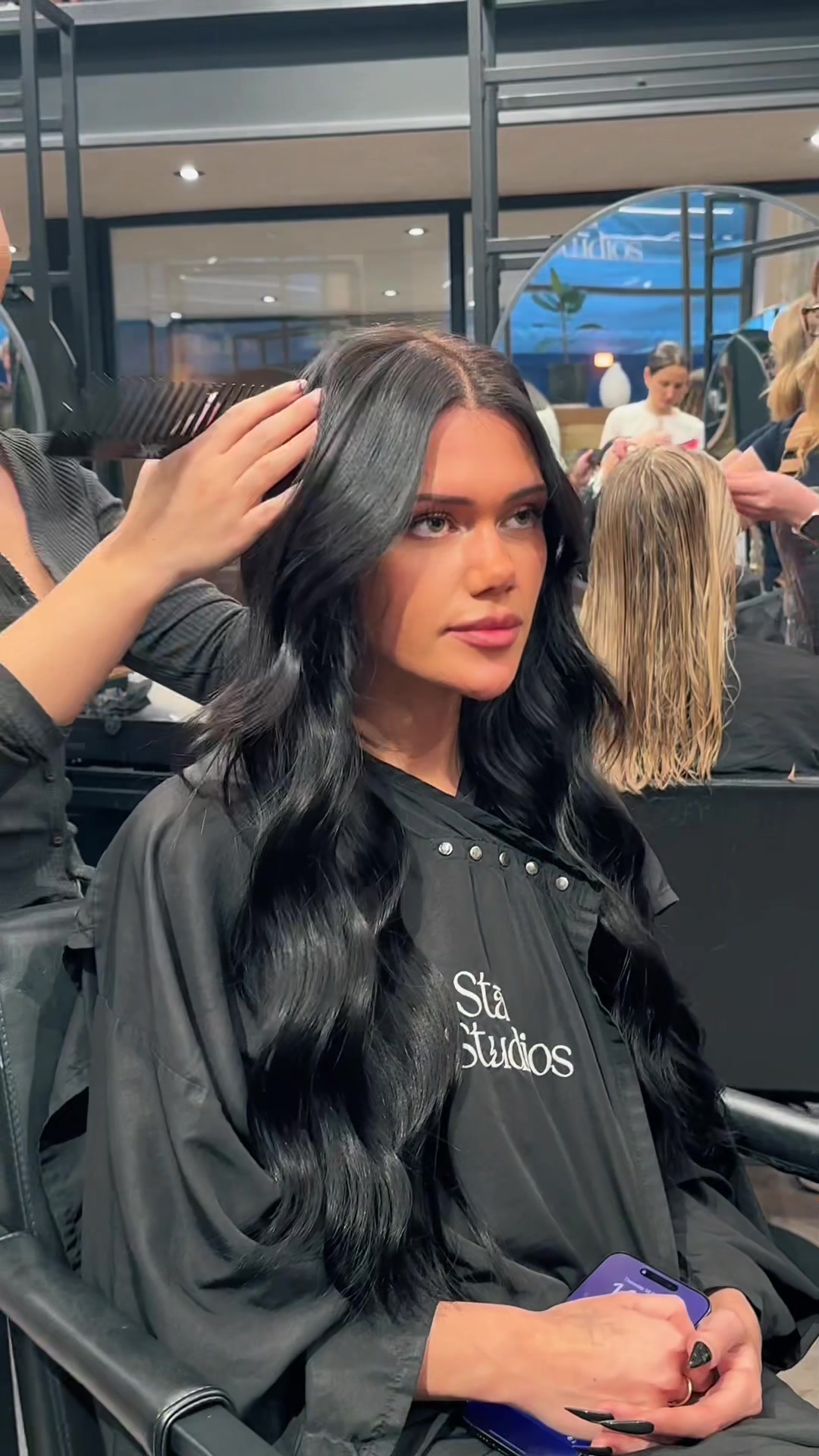 TikTok post by @flossieclegg for BeautyWorks. Caption reads: Hair transformation day @Samantha Cusick London....