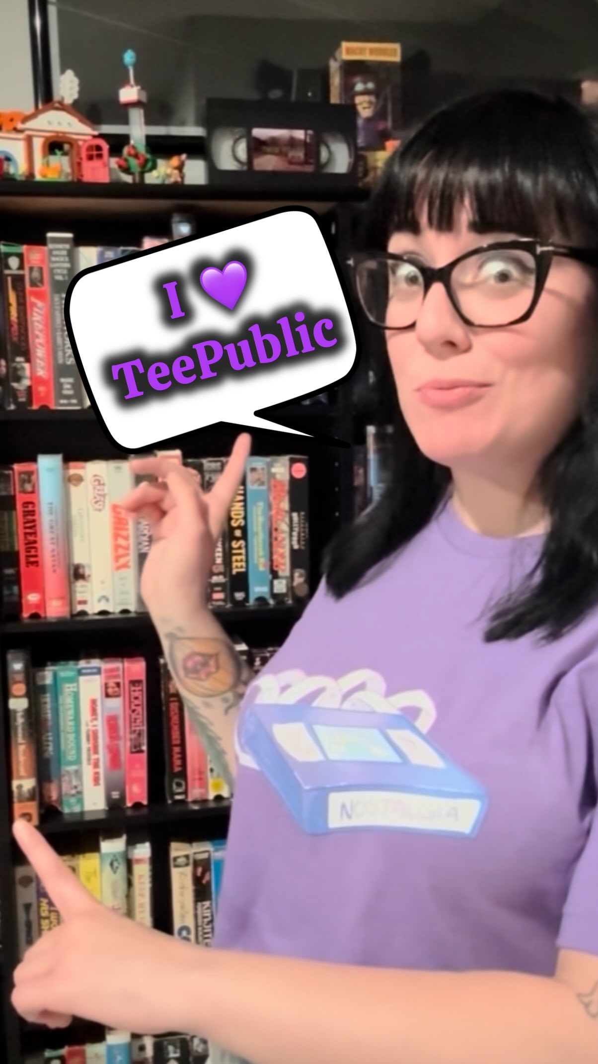 Instagram post by @jamiejirak for TeePublic. Caption reads: TeePublic has been my favorite shirt site for....