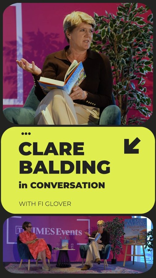 Instagram post by @clarebalding for HarperCollinsUK. Caption reads: A little snapshot of a brilliant evening spent....