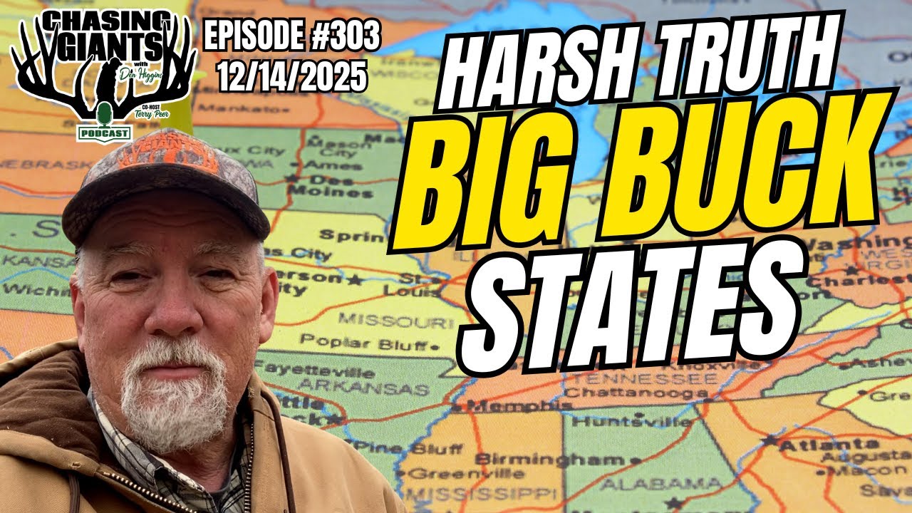 YouTube post by @chasinggiantswithhigginsou6147 for Novix Outdoors. Caption reads: Episode 303 – Late-Season Deer Movement, Winter....