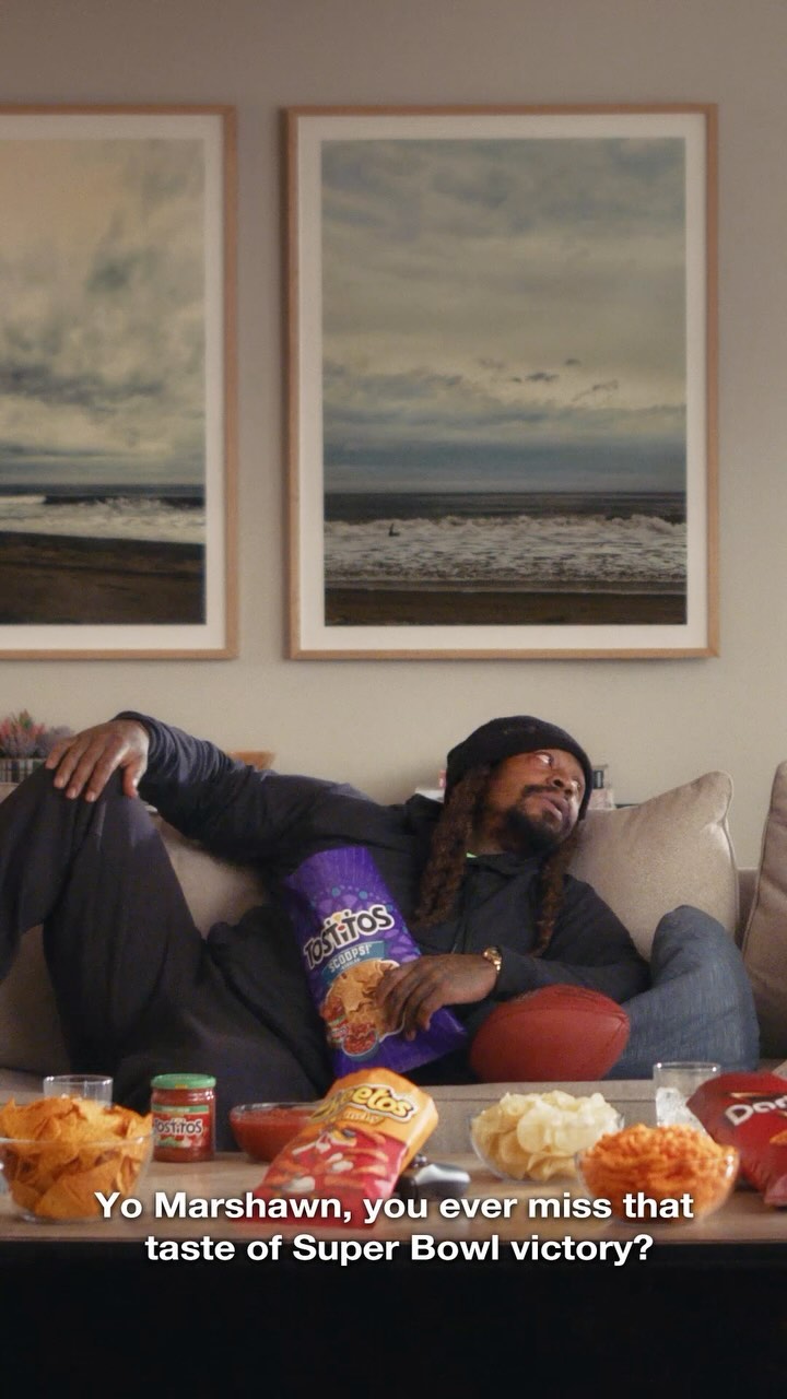 Instagram post by @beastmode for Lay's. Caption reads: #ad Yeah winning the Super Bowl is cool but have....