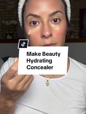 TikTok post by @sabrinawithlove for MAKE Beauty. Caption reads: [...] Shade 4.5 light neutral from @Shop MAKE....