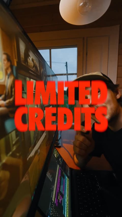 Instagram post by an influencer for Artlist. Caption reads: [...] run out of credits again 🫵💥 @artlist.io....