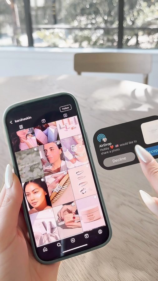 Instagram post by @paulashome29 for Karuna Skin. Caption reads: I love the aesthetic packaging of @karunaskin 's....