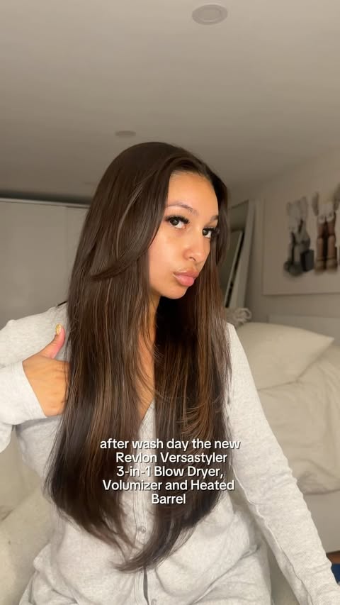 Instagram post by @tanya.reyes for Revlon Hair Tools. Caption reads: [...] Barrel!!! Available on @amazonca....