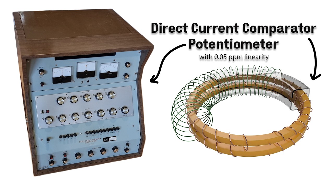 YouTube post by @reps for PCBWay. Caption reads: Direct Current Comparator - 1960s forgotten....