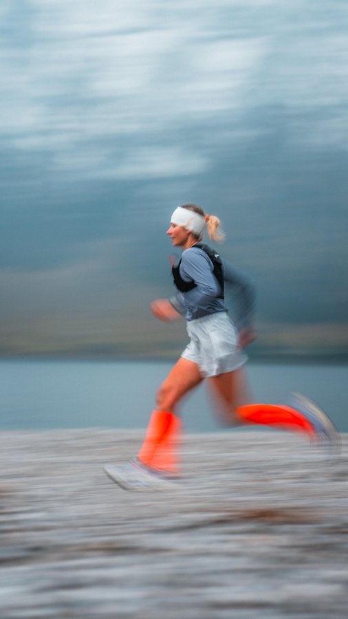 Instagram post by @elisa.deutschmann for Stox Energy. Caption reads: Running has taught me one thing: the more you do....