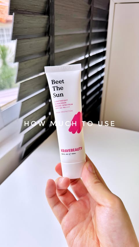 Instagram post by @skin.ken for KraveBeauty. Caption reads: [...] to ensure good sun protection! 

I’m using....