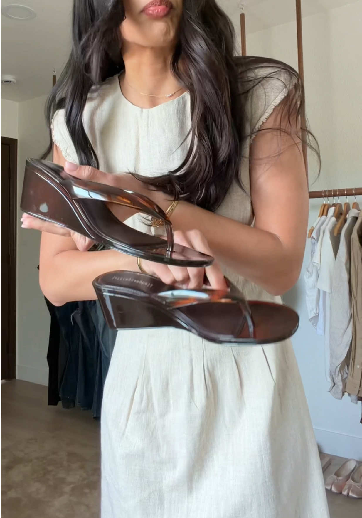 TikTok post by @mananamariee for Meshki. Caption reads: Summer in a dress @MESHKI.