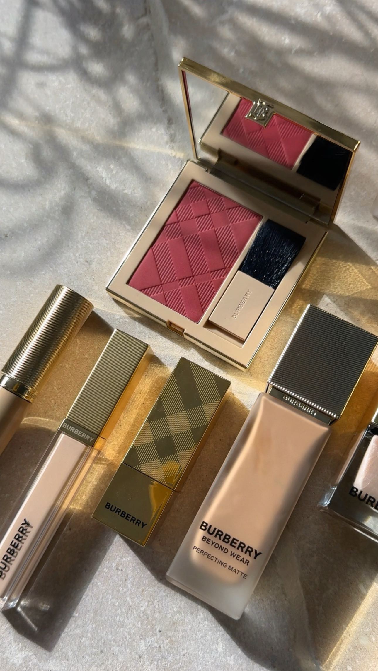 Instagram post by @larlarlee for Nordstrom. Caption reads: This @burberry glam is so top tier now at....