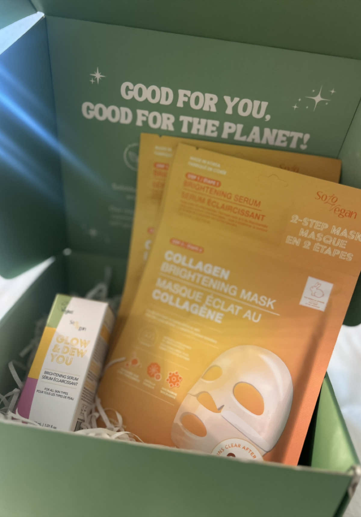 TikTok post by @nikkirivass for SoloVegan. Caption reads: @SoloVegan Skincare #soloveganskincare #skincare....