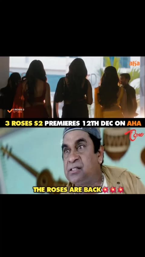 Instagram post by @thokki_padestha for aha. Caption reads: Roses is back💥💥💥💥 @ahavideoin #3RosesS2OnAha....