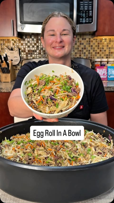 Instagram post by @fullsailwellness for Dan-O's Seasoning. Caption reads: Korean BBQ Egg Roll In A Bowl 🚨NEW....