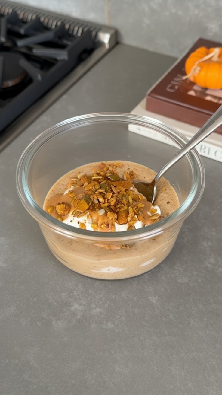 Instagram post by @soulsyncbody for Ritual. Caption reads: Another way to sneak pumpkin into your fall....