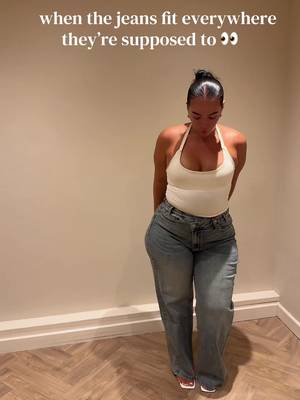 TikTok post by @b3ffany11 for RELA RELA. Caption reads: [...] these jeans look this good on 😭🤌🏻 @RELA....