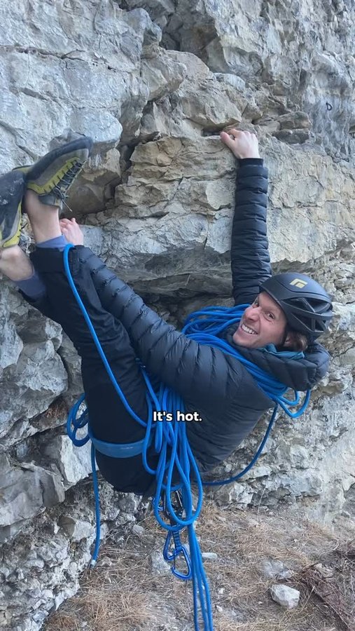 Instagram post by an influencer for Black Diamond Equipment. Caption reads: Hotforge QuickDraw. So hot right now.....