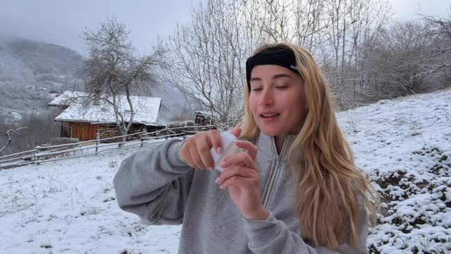 Instagram post by @beautyculturegroup for Medik8. Caption reads: Skincare in the mountains 🗻 @medik8malta |AD.