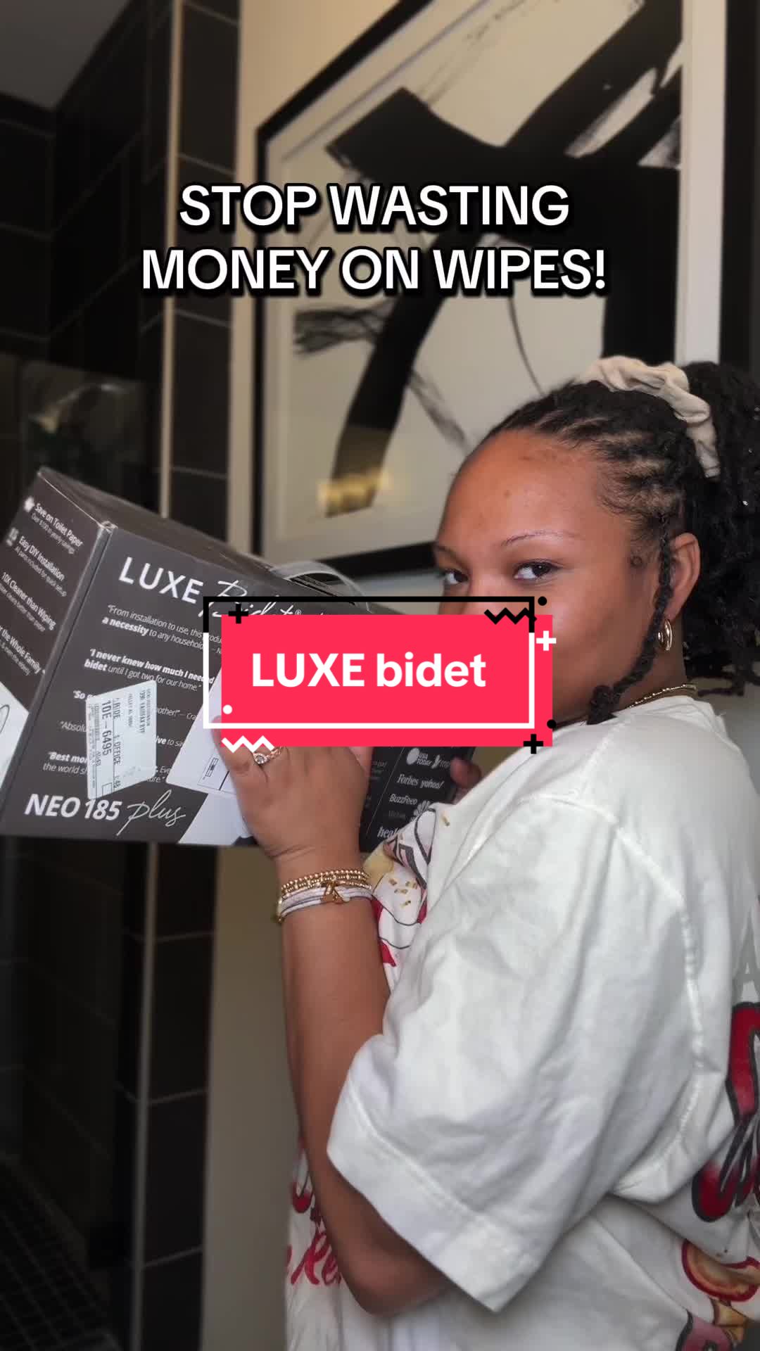 TikTok post by @rickhutchugc for LUXE Bidet. Caption reads: Worth it! This bidet from @LUXE Bidet was super....