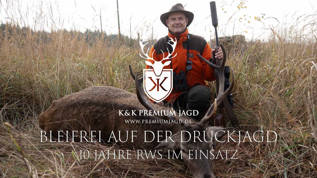 YouTube post by @kukpremiumjagd for Leica Camera. Caption reads: Big game driven hunt in East Westphalia: RWS....